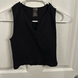 Black high back tank top
